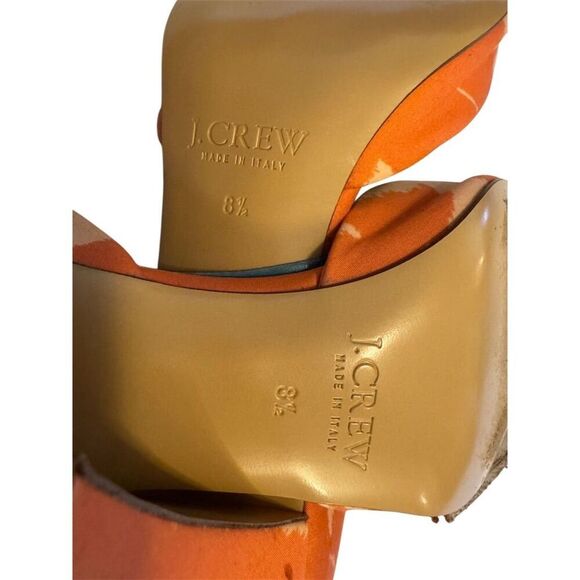 J. Crew Women's Pink Peep Toe Heels with Tan Bow Size 8.5 - Picture 9 of 9